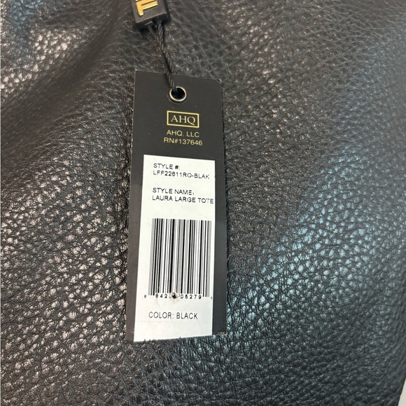 ✨NWT London Fog Laura Large Black Slouchy Tote Bag - Picture 4 of 10